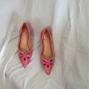 Elegant Pink Bow Heels